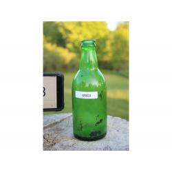 7.5" Vintage Bottle - Green Glass