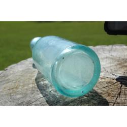 7" Vintage A. D. Cramer & Co. Vanhornsville NY bottle - Bluish Green Glass