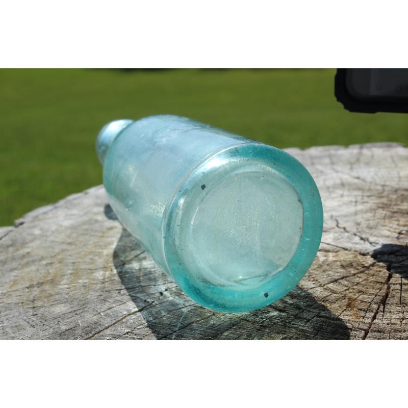 7" Vintage A. D. Cramer & Co. Vanhornsville NY bottle - Bluish Green Glass