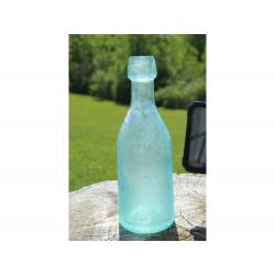 7" Vintage J. C. BYARS North Hoosick NY bottle - Bluish Green Glass