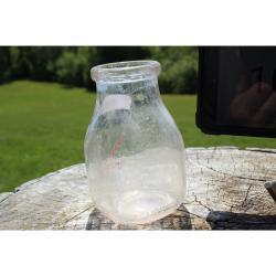 4" Vintage FRAN DAIRIES bottle - Clear Glass