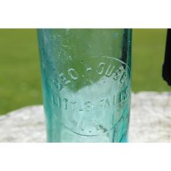 7" Vintage GEO. House Little Falls NY bottle - Green Glass