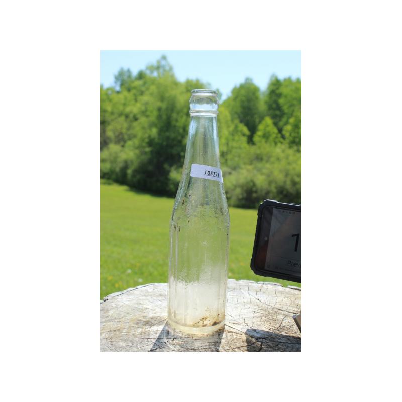 9.5" Vintage Soda bottle - Clear Glass