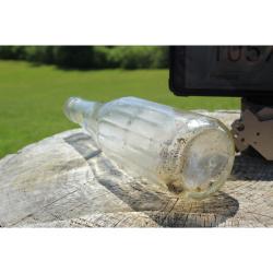 9.5" Vintage Soda bottle - Clear Glass