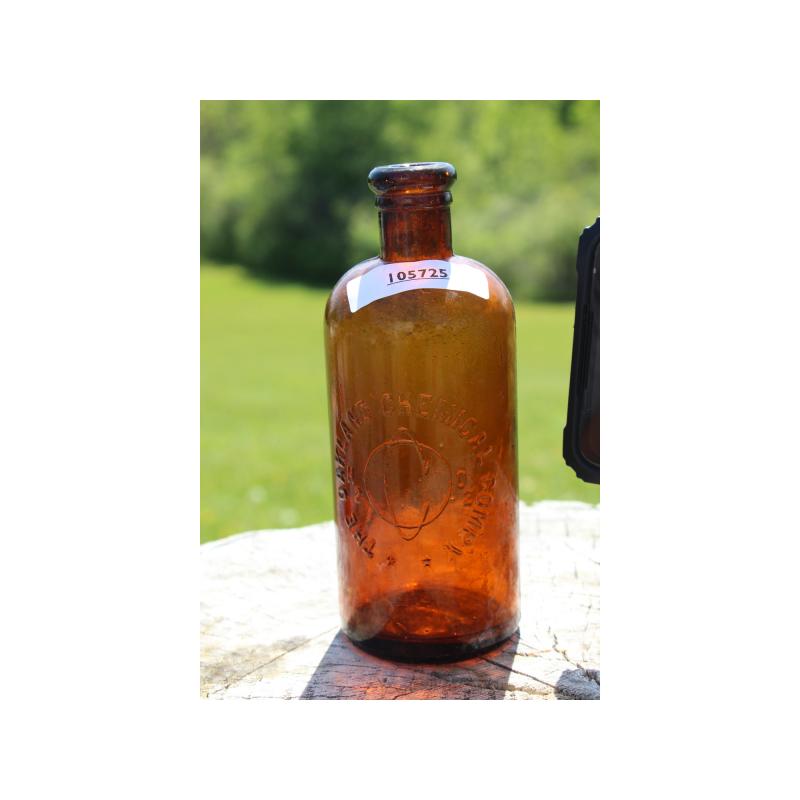 5.5" Vintage The Oakland chemical company bottle - Brown Glass