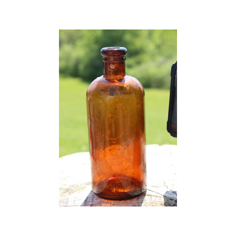 5.5" Vintage The Oakland chemical company bottle - Brown Glass
