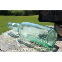 9.5" Vintage Quandt brewing TROY NY bottle - Green Glass