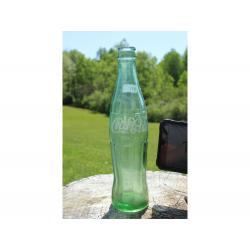 9.5" Vintage Coke bottle 10 FL OZ - Green Glass