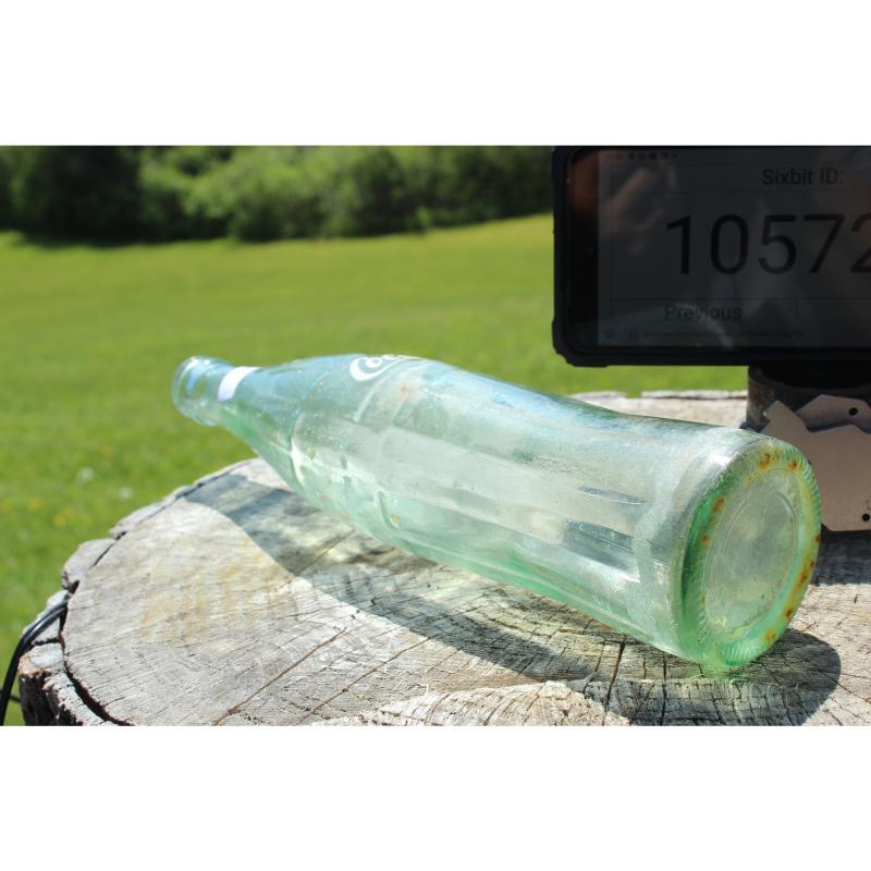 11" Vintage Coca-Cola 16 FL OZ bottle - Green Glass