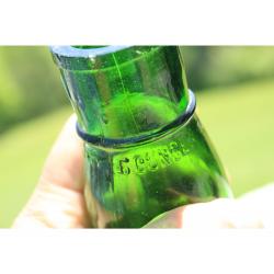 5.5" Vintage 6 OZ TO THIS PINC CAPACITY PATENTED FEB 26 1889 bottle Green Glass
