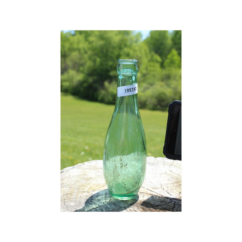 7.5" Vintage BOTTLE - Green Glass