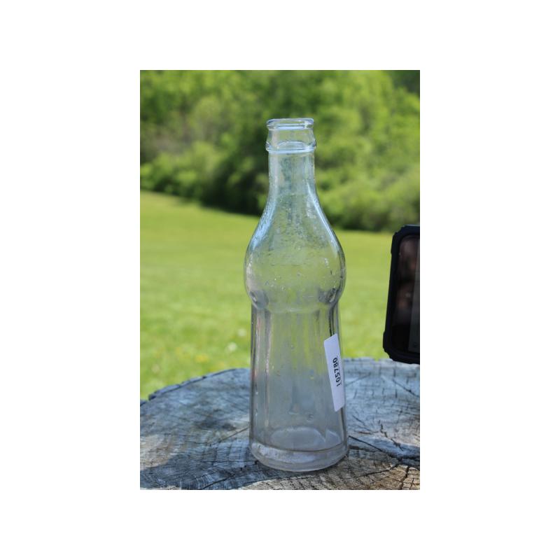7.5" Vintage SMILE bottle - Clear Glass
