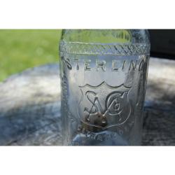 8" Vintage Sterling Magnesia Company NY NEWARK CHICAGO bottle - Clear Glass