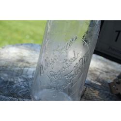 9.5" Vintage Billy and Ferguson registered glens Falls NY bottle - Clear Glass