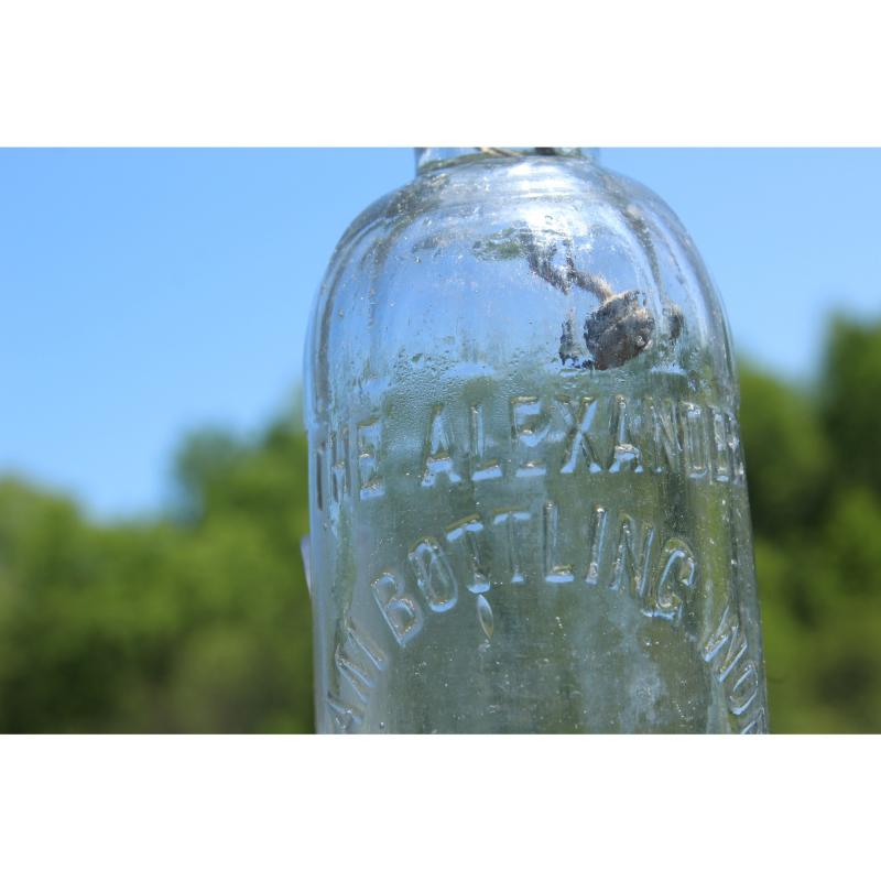 6.5" Vintage The Alexander steam bottling Works Kinderhook New York Clear Glass