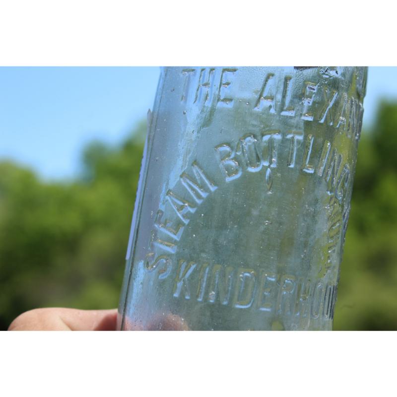 6.5" Vintage The Alexander steam bottling Works Kinderhook New York Clear Glass