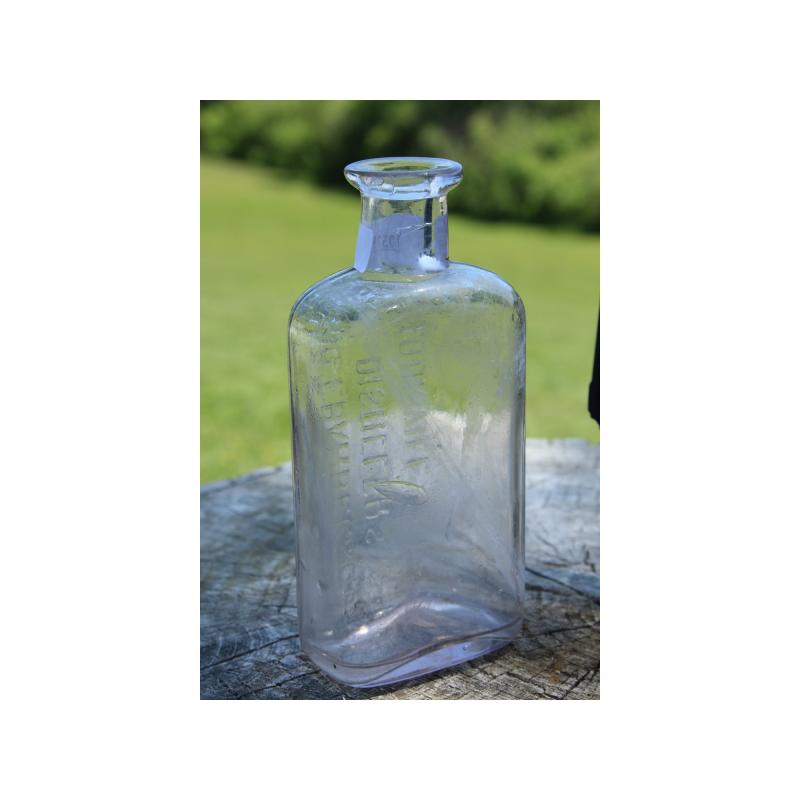 6" Vintage JNO T Barbee & Co. Distillers Louisville, KY bottle - Clear Glass