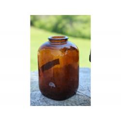 4" Vintage JAR - Brown Glass