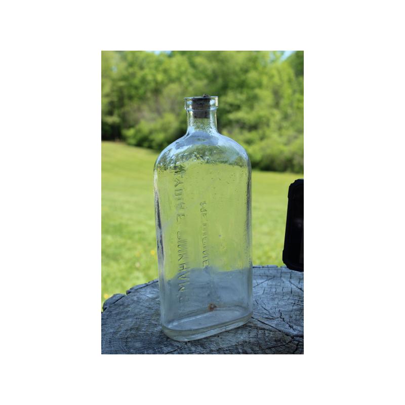 8" Vintage LYDIA E. PINKHAM'S MEDICINE - 14.5 OZ. bottle - Clear Glass