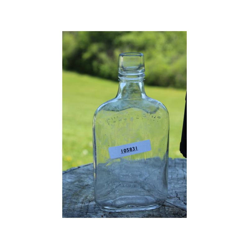 6.5" Vintage FULL 1/2 PINT bottle - Clear Glass