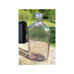 6" Vintage REGISTERED FULL 1/2 PINT - CAP. 8 OZ. bottle - Clear Glass
