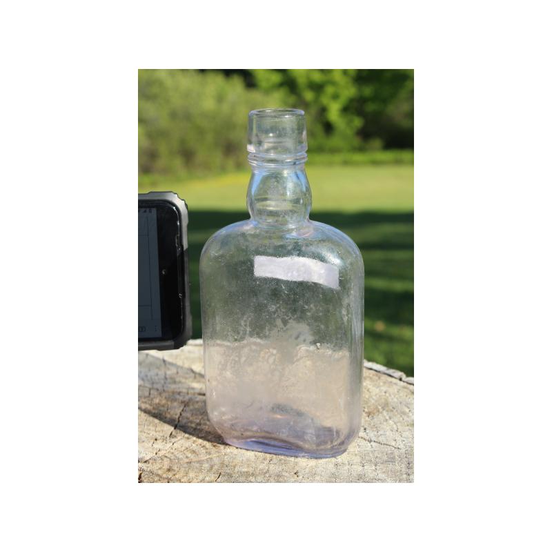 6.5" Vintage HALF PINT bottle - Clear Glass