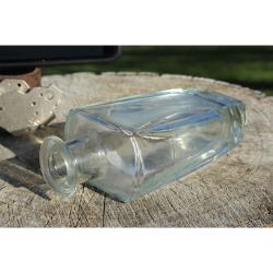 6" Vintage BOTTLE - Clear Glass