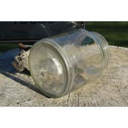 4.5" Vintage JAR - Clear Glass