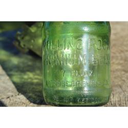 5.5" Vintage ROLLING ROCK PREMIUM 7 FL OZ BOTTLE - Green Glass