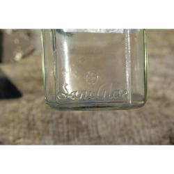 5" Vintage SANI GLAS BROCKWAY GLASS BOTTLE - Clear Glass