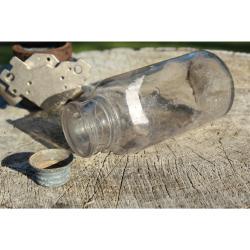 4.5" Vintage BOTTLE - Clear Glass