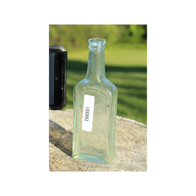 6" Vintage Bottle Cha.H.Fletchers Castoria Embossed Medicine - Green Glass