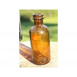 5" Vintage BOTTLE - Brown Glass