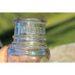 4" Vintage 2 1/2 LIQUID OUNCES JAR - Clear Glass