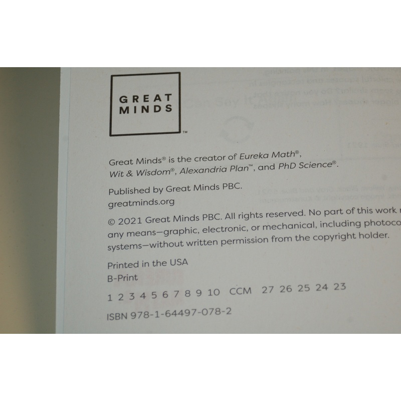 Eureka Math² Squared Kindergarten Module 4 Learn Student Book - Weight: 5.9 oz.