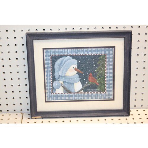 14 x 12.5 Framed Print FROSTY FRIENDS CINDY SAMPSON