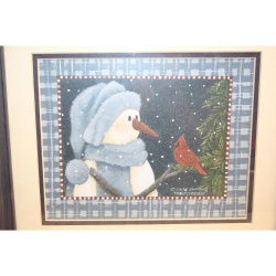 14 x 12.5 Framed Print FROSTY FRIENDS CINDY SAMPSON