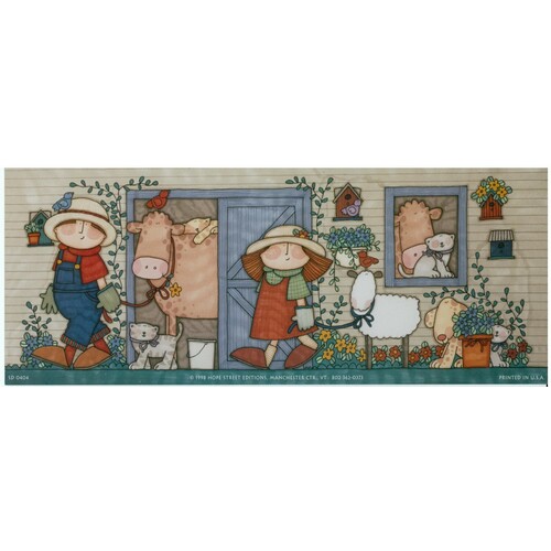 (4 x 10) Art Print SD0404 Sue Dreamer Barnyard Kids