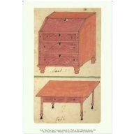Lot of 7 (6 x 9) Art Print LP001 Henry Lapp - Desk & Table From a Craftsmans Handbook - Printed in Italy