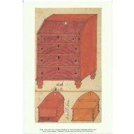 Lot of 7 (6 x 9) Art Print LP002 Henry Lapp - Desk & Saltbox From a Craftsmans Handbook - Printed in Italy