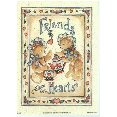 (5 x 7) Art Print SR0002A Shelly Rasche Friends Share their Hearts
