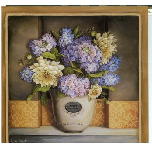 (6 x 6) Art Print LA2102A Lisa Audit Fresh Flowers