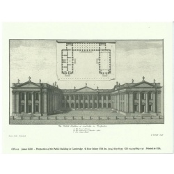 Lot of 12 (5 x 6.5) Art Print GB002 James Gibb - Perspective of the Public Building In Cambridge
