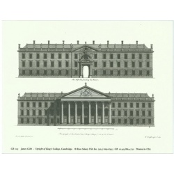 (5 x 6.5) Art Print GB003 James Gibb Upright of Kings College Cambridge