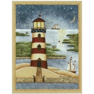 Lot of 8 (6 x 8) Art Print VW21 Valorie Evers Wenk - Lighthouse at Night