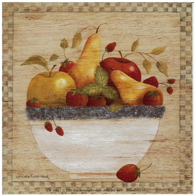 Lot of 11 (6 x 6) Art Print VW1003 Valorie Evers Wenk - Fruit Bowl