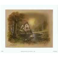 (5 x 6) Art Print SC2864 Andres Orpinas Little House on the Prairie by the Pond