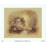 (5 x 6) Art Print SC2865 Andres Orpinas Little House on the Prairie by the Pond