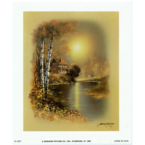 (5 x 6) Art Print SC2927 Andres Orpinas Home Sweet Home Along the River Bank
