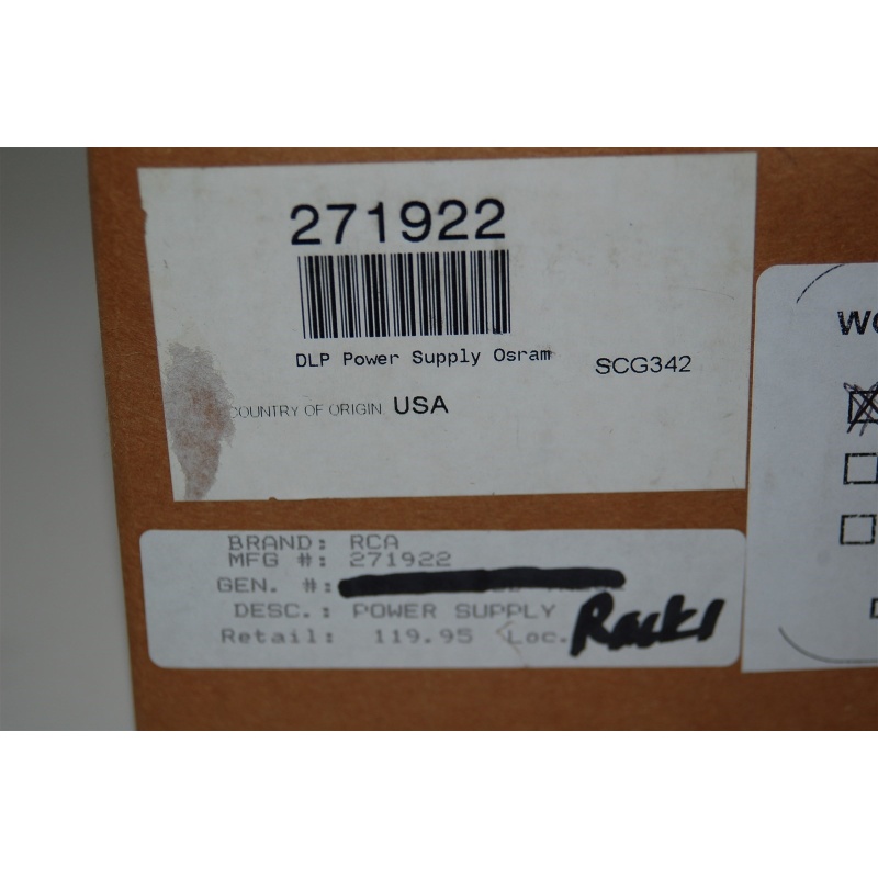 RCA 271922 POWER SUPPLY